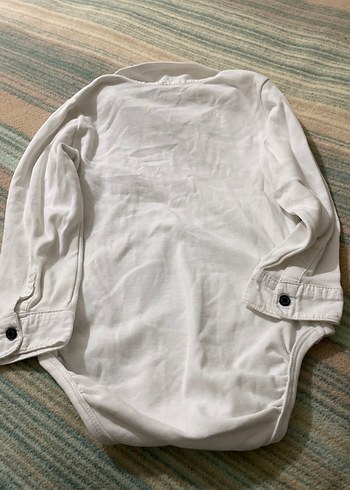 Pamuklu Beyaz Uzun Kollu Bebek Body - Görsel 7