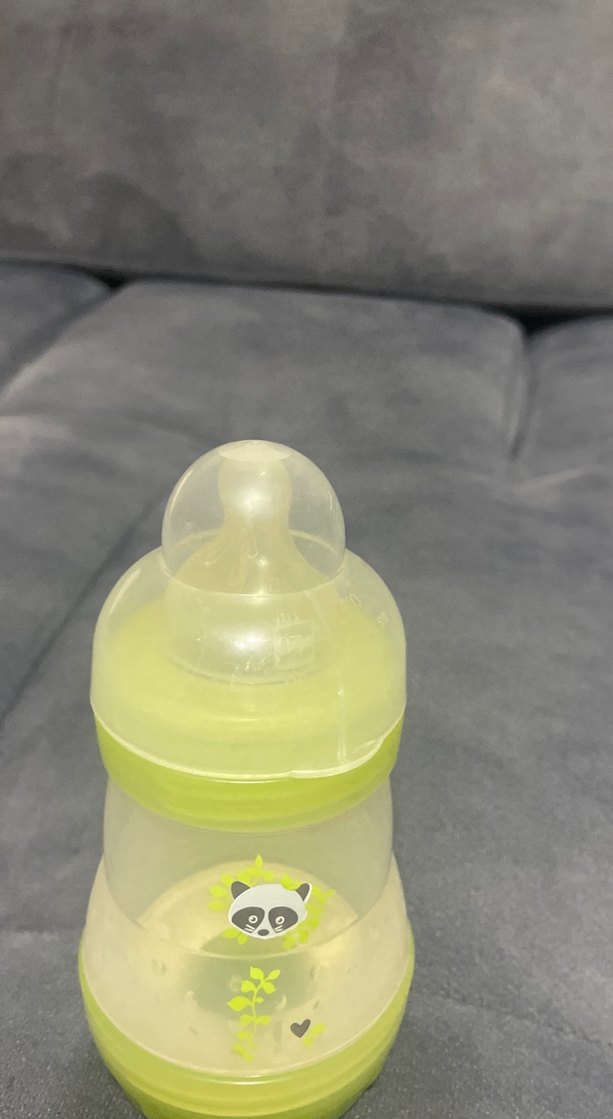 Yeşil Mam Bebek Biberonu, Sevimli Panda Desenli - Görsel 3