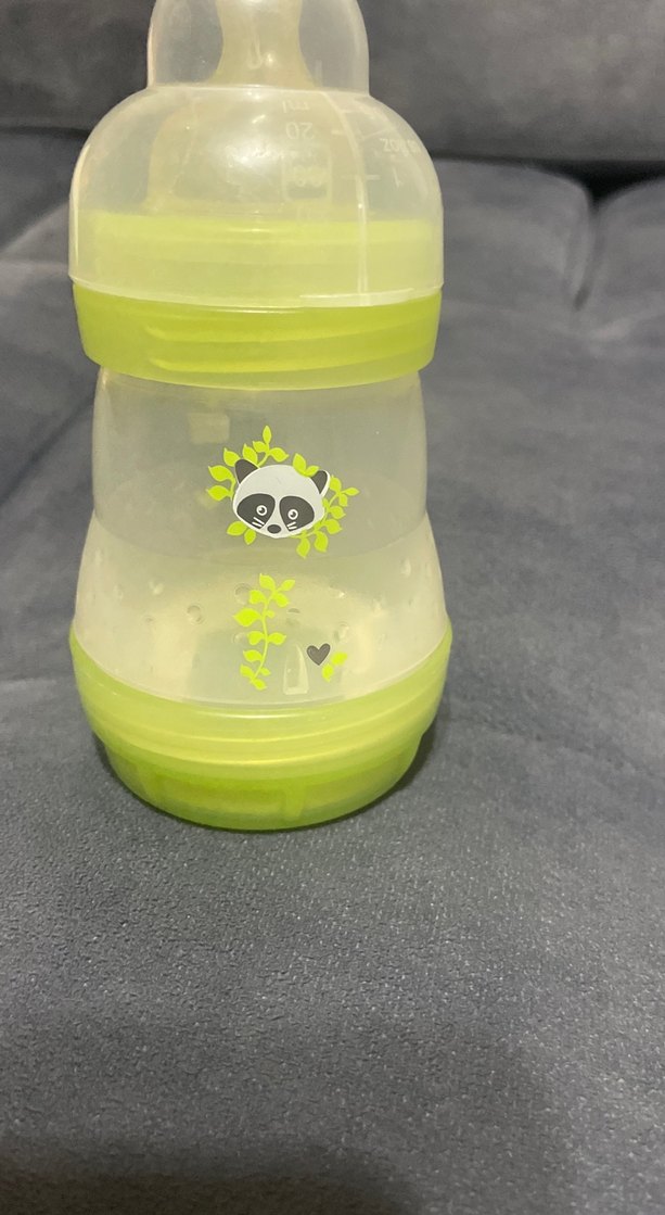 Yeşil Mam Bebek Biberonu, Sevimli Panda Desenli - Görsel 2