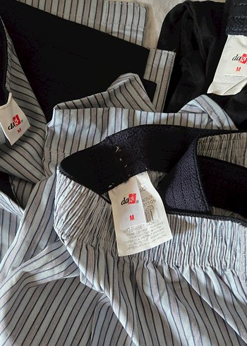 DAGİ Çizgili Düğmeli Boxerlı Pijama Takımı. - Görsel 3