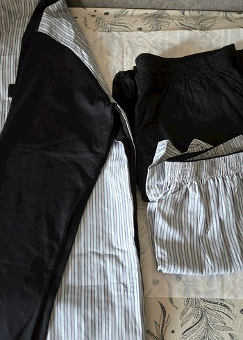 DAGİ Çizgili Düğmeli Boxerlı Pijama Takımı. - Görsel 2