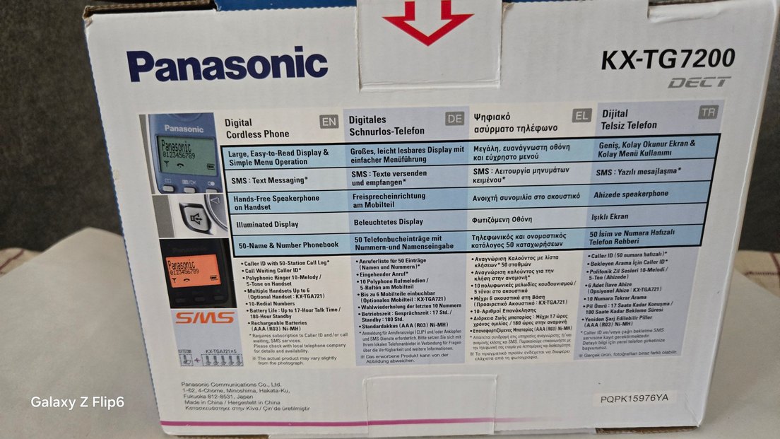 Panasonic Dijital Kablosuz Telefon Gri-Mavi - Görsel 2