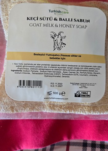 Keçi Sütü ve Ballı Sabun -kese .Hassas ciltler için.