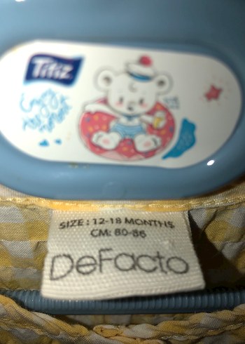 Defacto Sarı Kareli Fırfırlı Kız Elbisesi