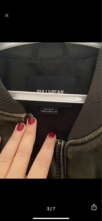m Beden Pull bear deri ceket