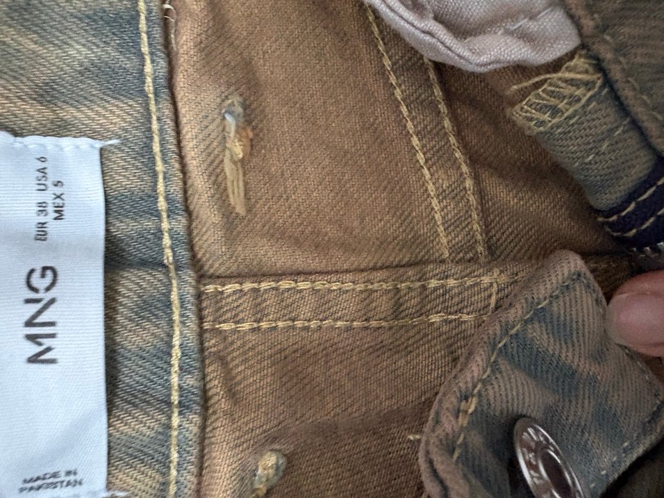 Kadın Bej Süet Kemerli Bol Paça Pantolon - Görsel 2