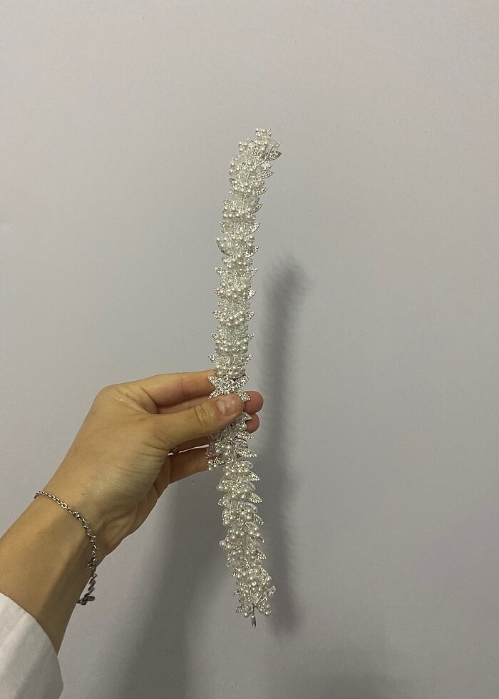 Kayık yaka gelinlik ( duvak ile birlikte ) kiralık fiyat - Görsel 4