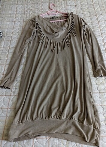 xl Beden camel Renk Süet elbise
