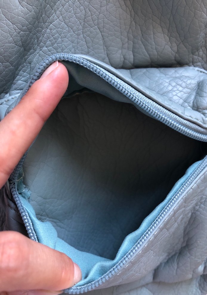 Mavi Deri Kadın Sırt Çantası - Görsel 2