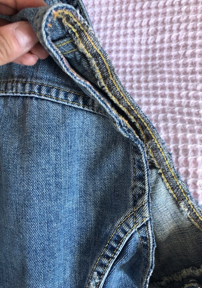 Polo Düğmeli Mavi Denim Kolsuz Ceket - Görsel 5