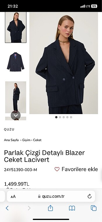 m Beden Blazer ceket