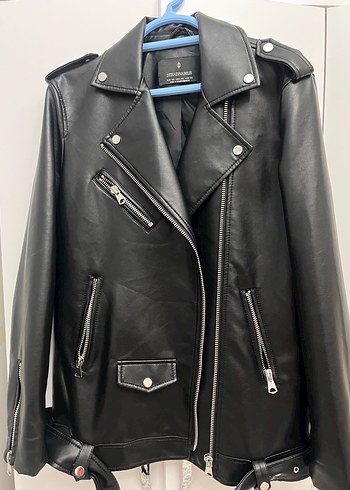 Stradivarius deri ceket - Görsel 6