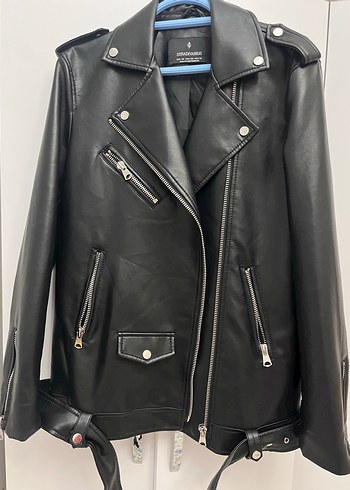 Stradivarius deri ceket - Görsel 9
