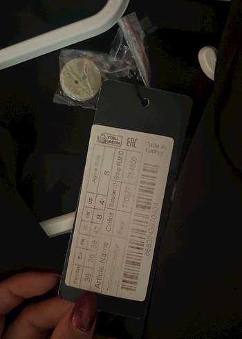 Düğmeli Siyah Mini Kadın Blazer Ceket - Görsel 2