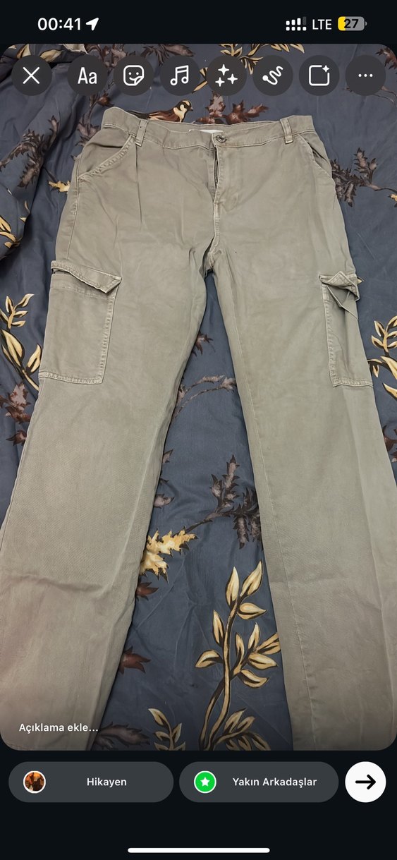 MANGO Kadın Kum Beji Regular Fit Midi Jean - Görsel 4