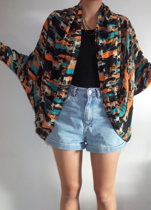 Asos geyik desenli yarasa kollu hırka