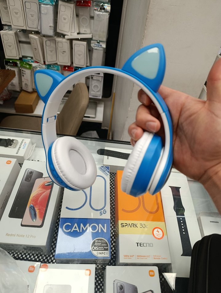 Mavi Kedi Kulaklı TECNO Kulaklık - Görsel 2