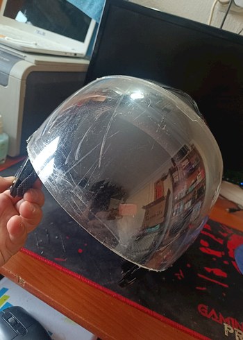 Kask L Beden camı yeni kırık yok - Görsel 13