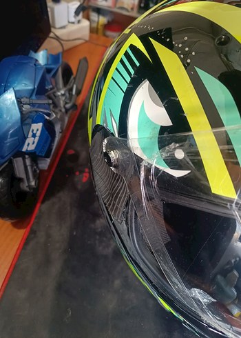 Kask L Beden camı yeni kırık yok - Görsel 8