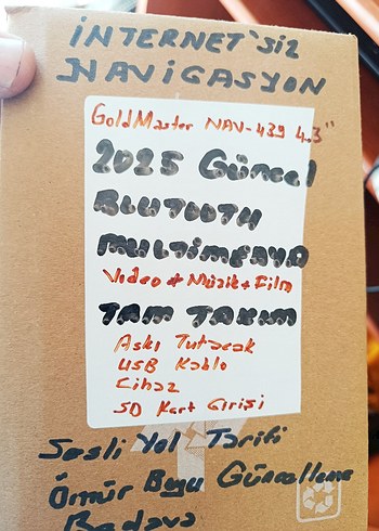 2025 yazılımı Goldmaster nav-439 Bluetooth lu tam takim, güncel - Görsel 16