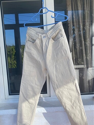 Diğer Bej rengi mom jeans