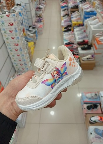 ışıklı Kız Çocuk Beyaz Bağcıksız Sneakers - Görsel 4