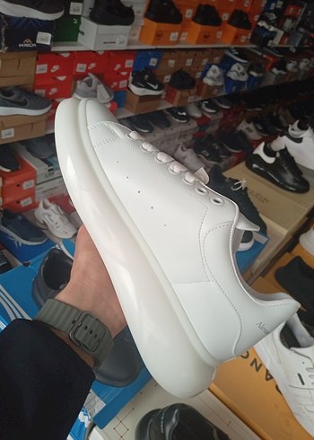 Beyaz Erkek Spor Ayakkabı Bağcıklı - Görsel 3