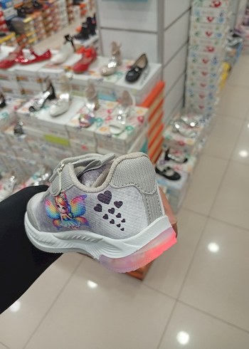 ışıklı Kız Çocuk Bağcıksız Tie-Dye Spor Ayakkabı - Görsel 4