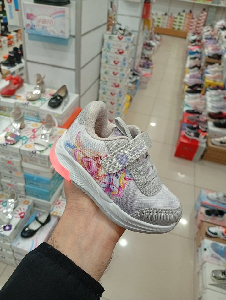 ışıklı Kız Çocuk Bağcıksız Tie-Dye Spor Ayakkabı - Görsel 2