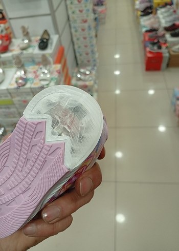 ışıklı Mor Bağcıksız Kız Çocuk Spor Ayakkabı - Görsel 3