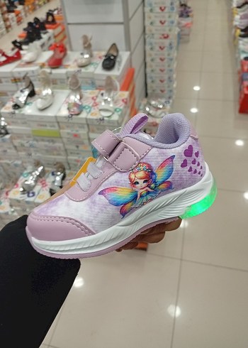 ışıklı Mor Bağcıksız Kız Çocuk Spor Ayakkabı - Görsel 4