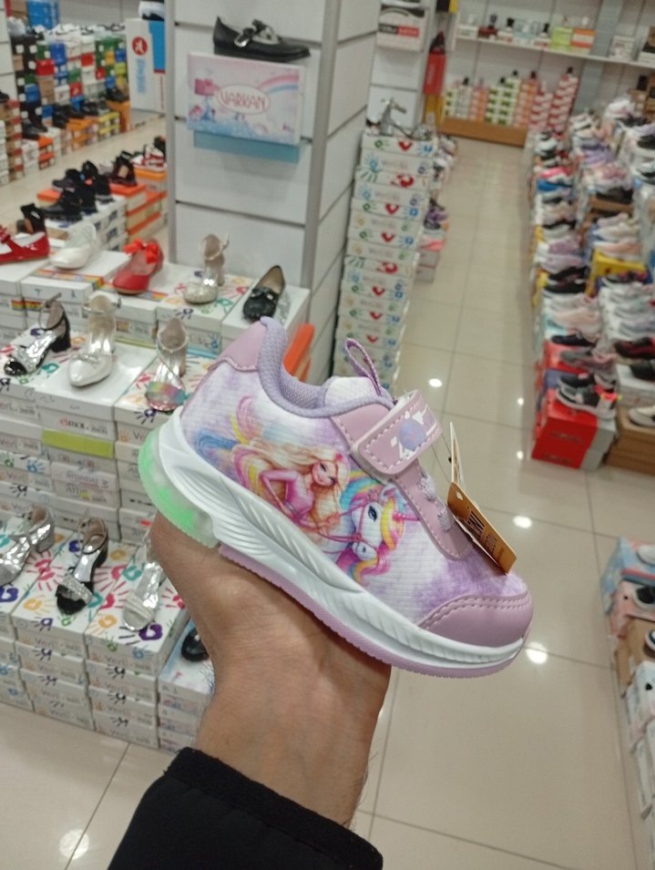 ışıklı Mor Bağcıksız Kız Çocuk Spor Ayakkabı - Görsel 2