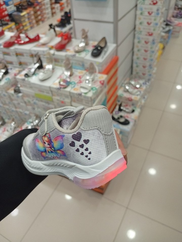 ışıklı Kız Çocuk Çok Renkli Bağcıksız Spor Ayakkabı - Görsel 4