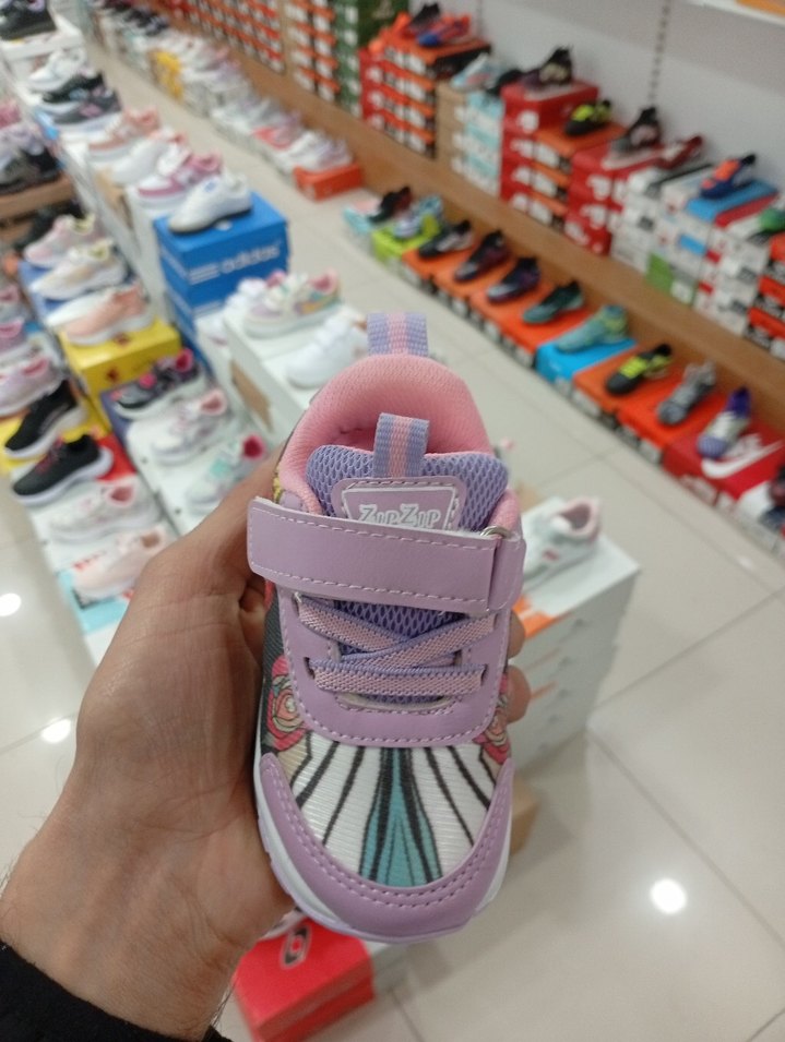 ışıklı Kız Çocuk Renkli Baskılı Spor Ayakkabı - Görsel 5