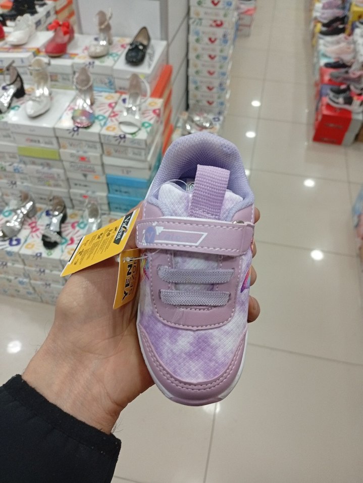 ışıklı Mor Bağcıksız Kız Çocuk Spor Ayakkabı - Görsel 5