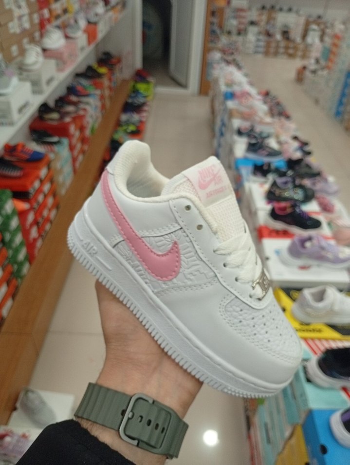 Beyaz Pembe Bağcıklı Kız Spor Ayakkabı - Görsel 3