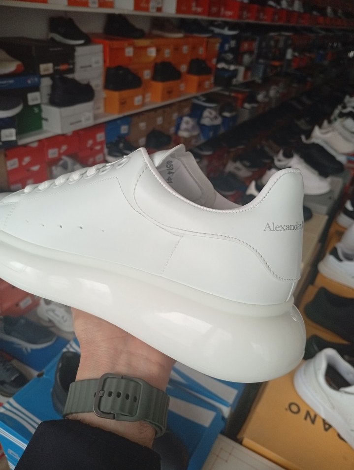 Beyaz Erkek Spor Ayakkabı Bağcıklı - Görsel 3