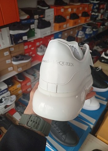 Beyaz Erkek Spor Ayakkabı Bağcıklı - Görsel 8