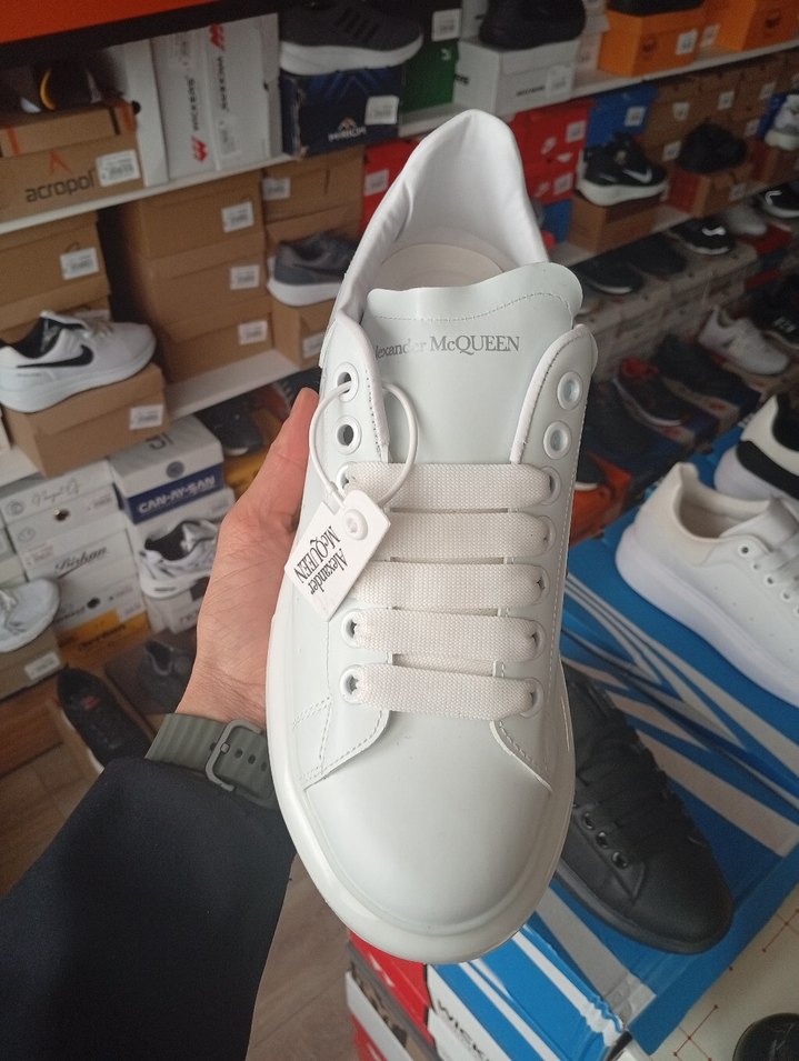 Beyaz Erkek Spor Ayakkabı Bağcıklı - Görsel 2