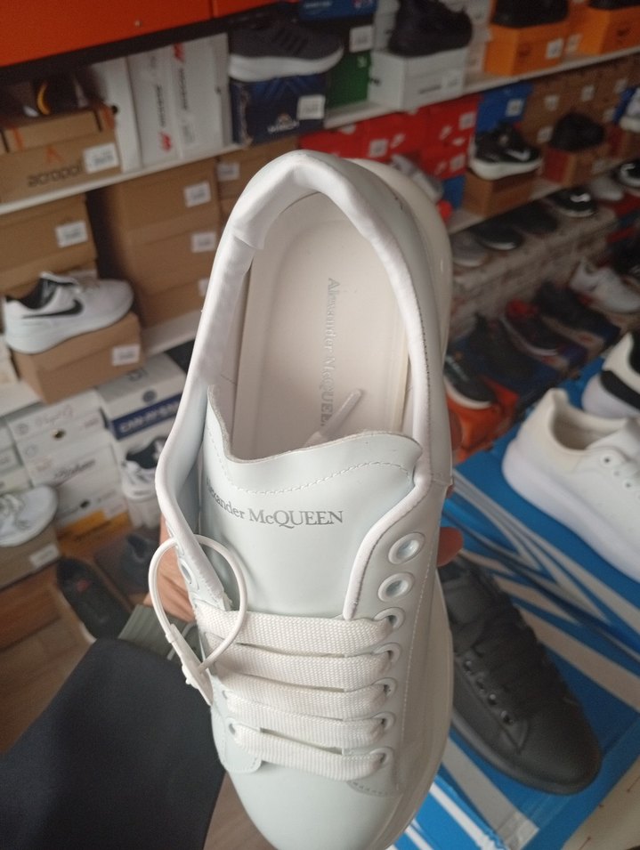 Beyaz Erkek Spor Ayakkabı Bağcıklı - Görsel 4