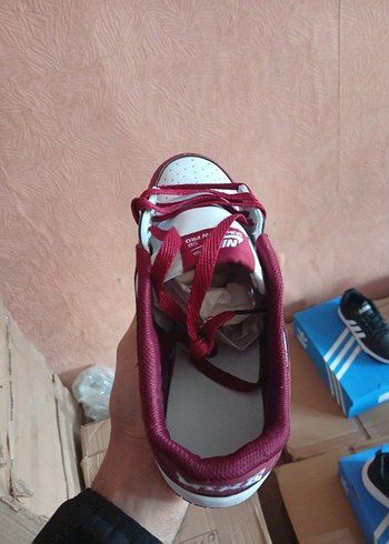 Kırmızı Bağcıklı Stiletto Topuklu Kadın Spor Ayakkabı - Görsel 3