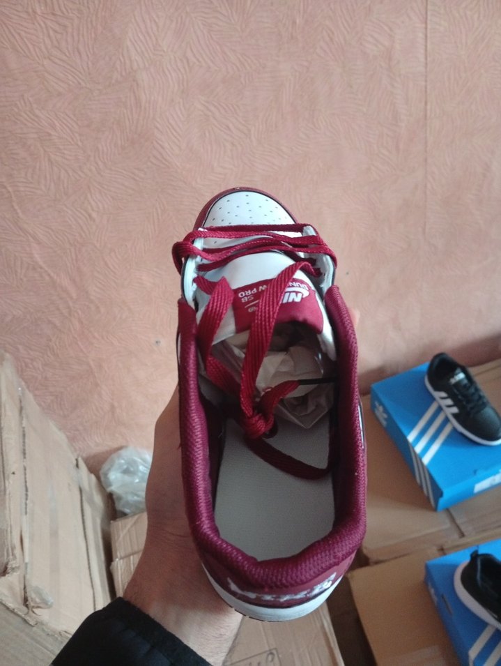 Kırmızı Bağcıklı Stiletto Topuklu Kadın Spor Ayakkabı - Görsel 3