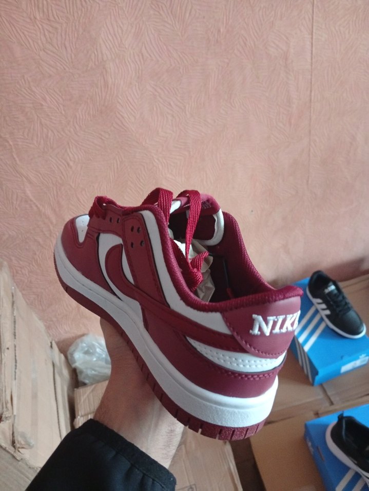 Kırmızı Bağcıklı Stiletto Topuklu Kadın Spor Ayakkabı - Görsel 2