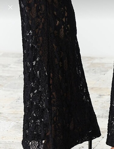 Trendyol & Milla Dantelli İspanyol pantolon siyah