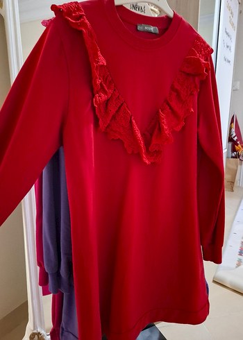 Mor Fırfırlı Nakışlı Kadın Bluz - Görsel 6