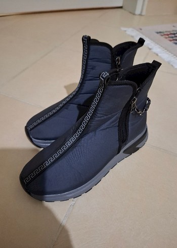 Fermuarlı kadin  Sokak Stili Gri Bot - Görsel 2