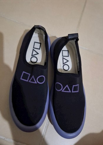 Mor Bantlı Blok Topuk Rahat Kadın Ayakkabı - Görsel 2