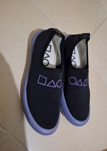 Mor Bantlı Blok Topuk Rahat Kadın Ayakkabı - Görsel 3