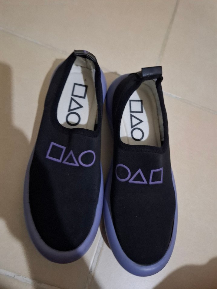 Mor Bantlı Blok Topuk Rahat Kadın Ayakkabı - Görsel 2