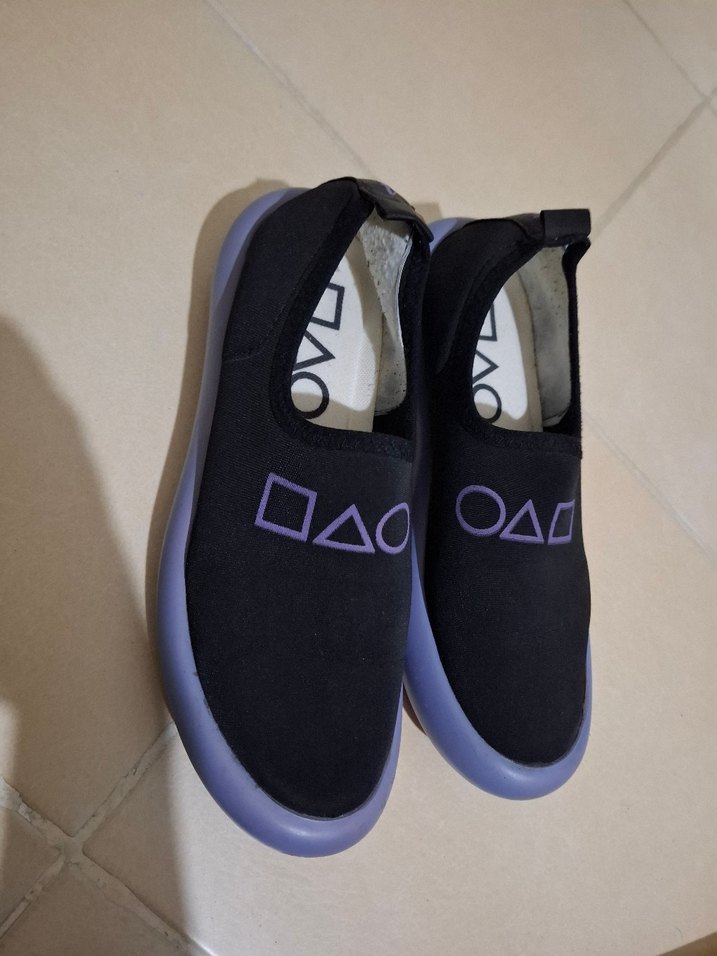 Mor Bantlı Blok Topuk Rahat Kadın Ayakkabı - Görsel 3